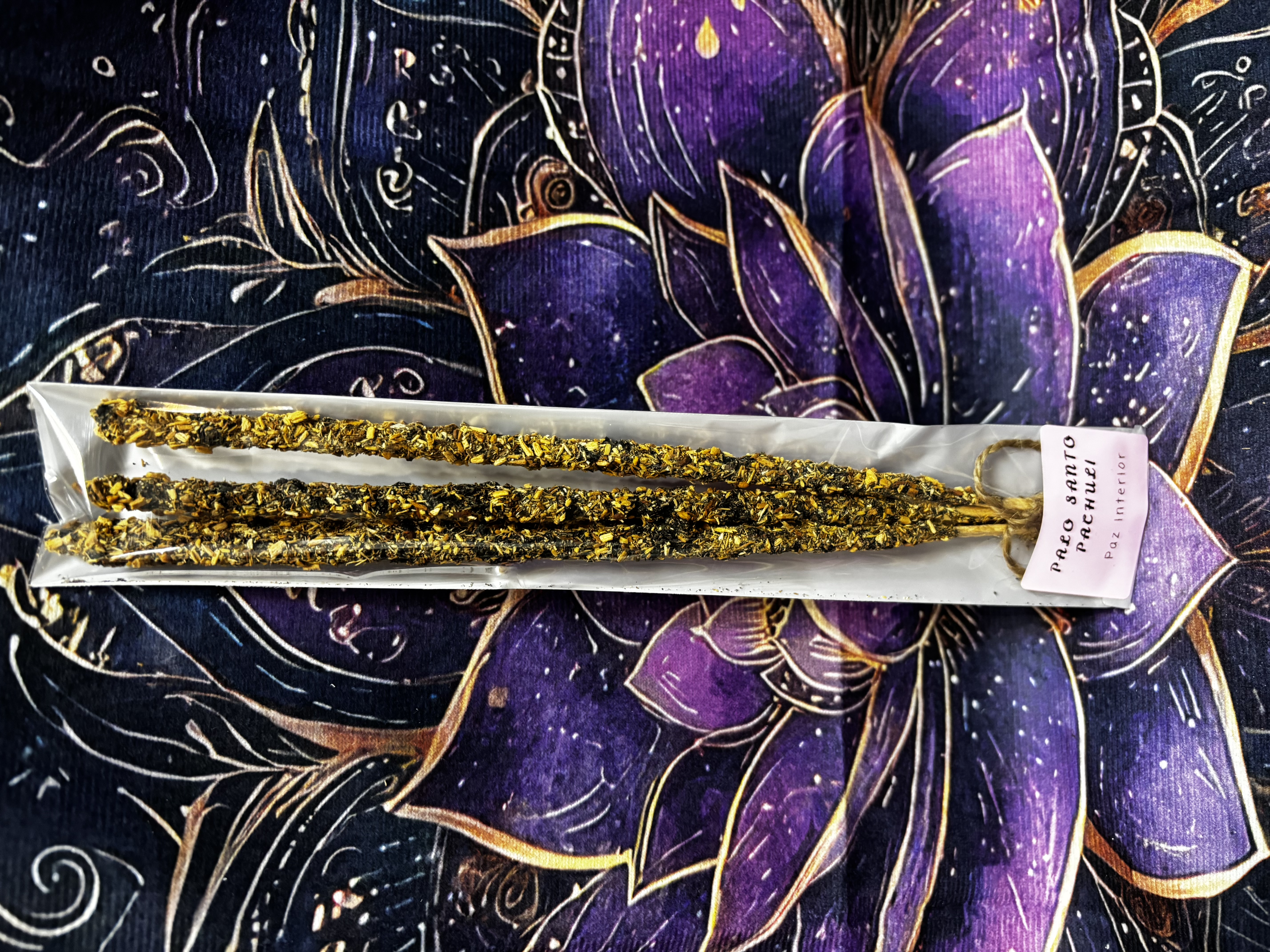 Incienso orgánico Palo Santo y Pachuli